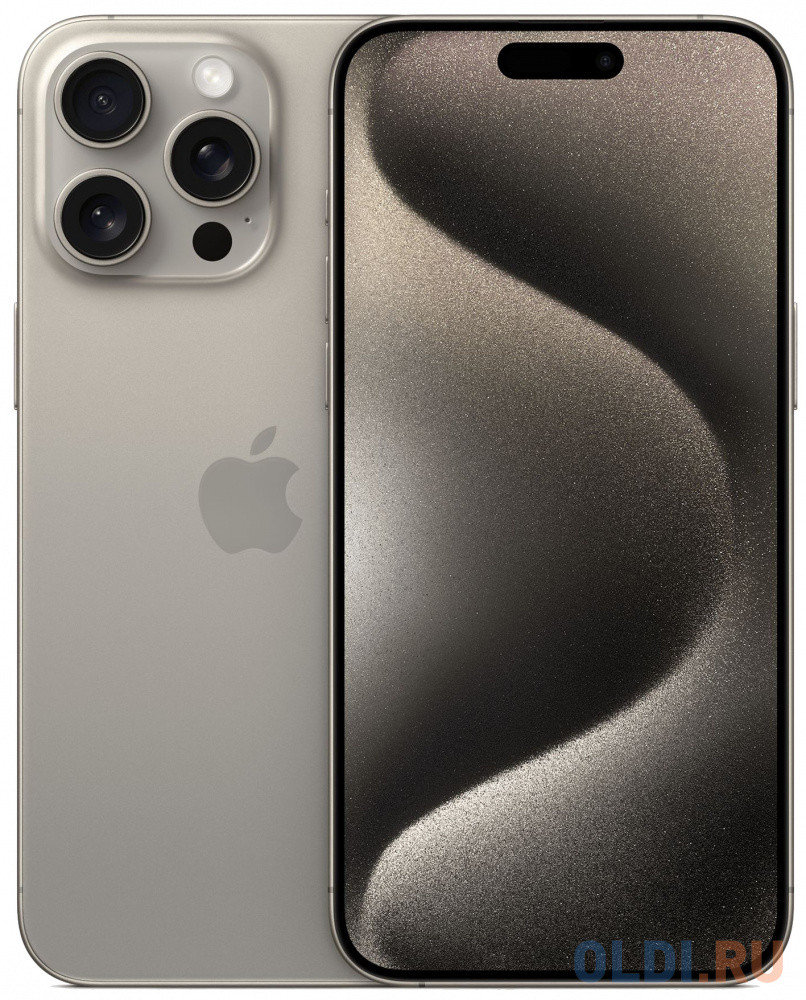 Смартфон Apple A3105 iPhone 15 Pro Max 512Gb титановый моноблок 3G 4G 1Sim 6.7&quot; iOS 17 802.11 a/b/g/n/ac/ax NFC GPS