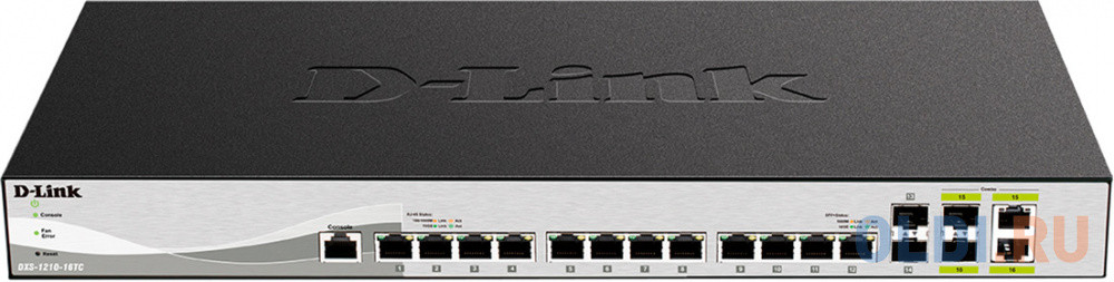 D-Link PROJ Smart L2+ Switch 12x10GBase-T, 2x10GBase-X SFP+, 2xCombo 10GBase-T/SFP+, CLI, RJ45 Console