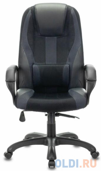 Кресло компьютерное BRABIX PREMIUM &quot;Rapid GM-102&quot;, НАГРУЗКА 180 кг, экокожа/ткань, черное/серое, 532105