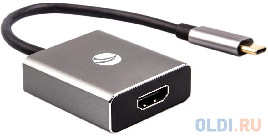 Aдаптер USB 3.1 Type-Cm --&gt;HDMI A(f) 4K@60Hz, Aluminum Shell, VCOM&lt;CU423T&gt;