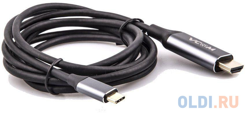 Кабель-адаптер USB 3.1 Type-Cm --&gt; HDMI A(m) 4K@60Hz, 1.8m ,Aluminium Shell,VCOM &lt;CU423MC-1.8M&gt;