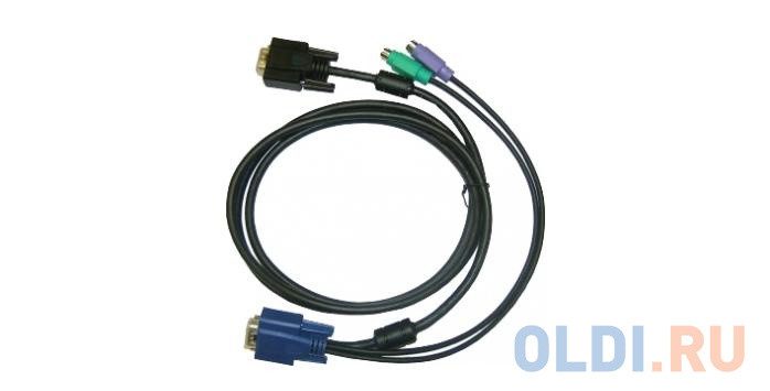 Набор кабелей D-LINK DKVM-IPCB5 Кабель для KVM-переключателей DKVM-IP8 длиной 5 м с разъемами PS2