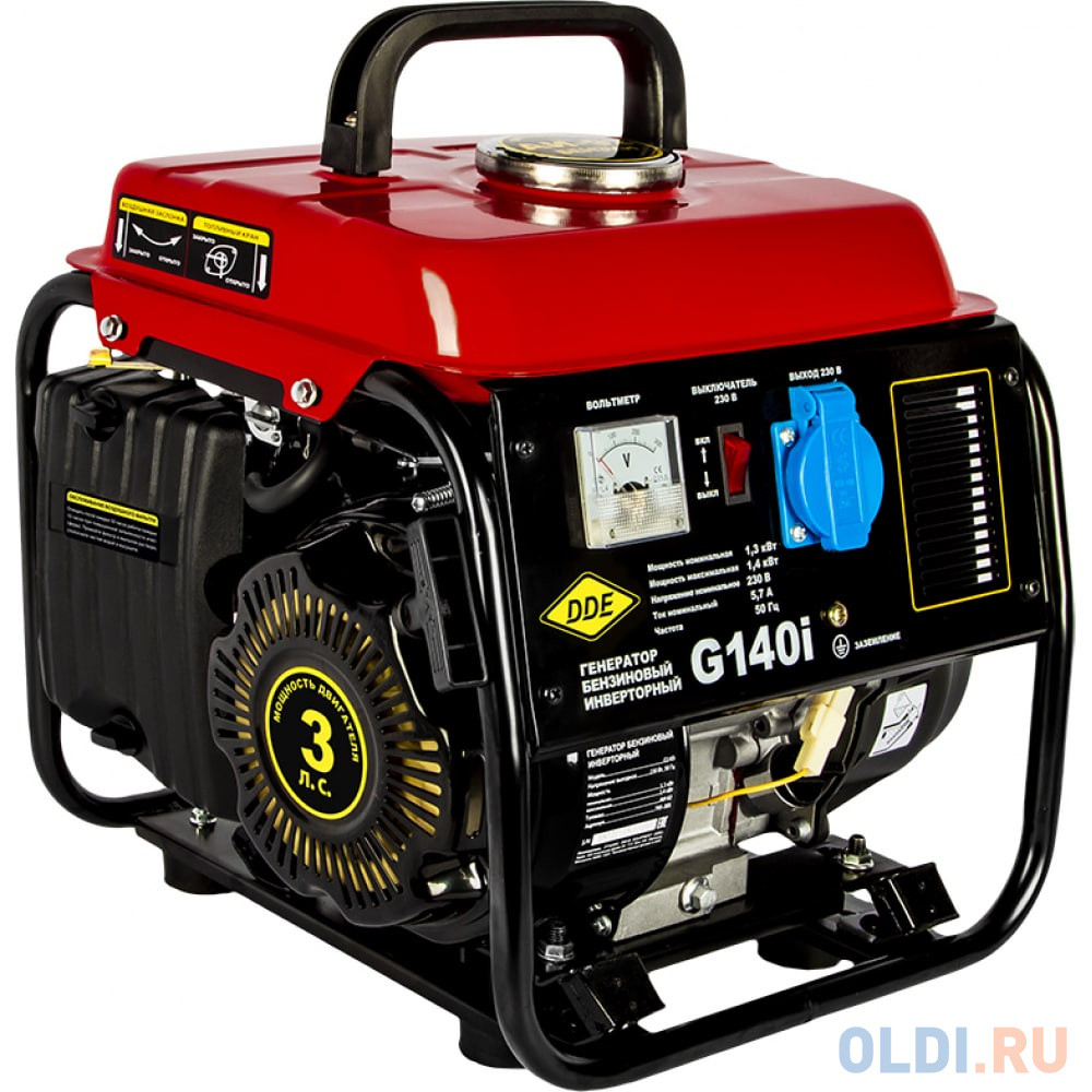 DDE Генератор бензиновый инверторного типа G140i (1ф 1,3/1,4 кВт, бак 4,5 л, дв-ль 3 л.с.) 795-385