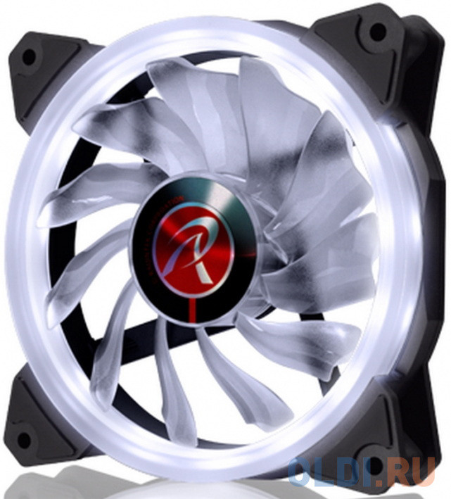 IRIS 12 WHITE 0R400039(Singel LED fan, 1pcs/pack),12025 LED PWM fan, O-type LED brings visible color &amp;amp; brightness, Anti-vibration rubber pads