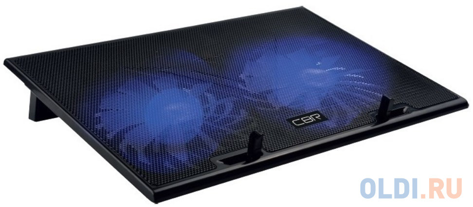 CBR CLP 17202, Подставка для ноутбука до 17&quot;, 390x270x25 мм, с охлаждением, 2xUSB, вентиляторы 2х150 мм, 20 CFM, LED-подсветка, материал металл/п