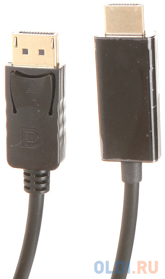 Кабель HDMI DisplayPort 1.8м Exegate EX-CC-DP-HDMI-1.8 круглый черный EX284915RUS