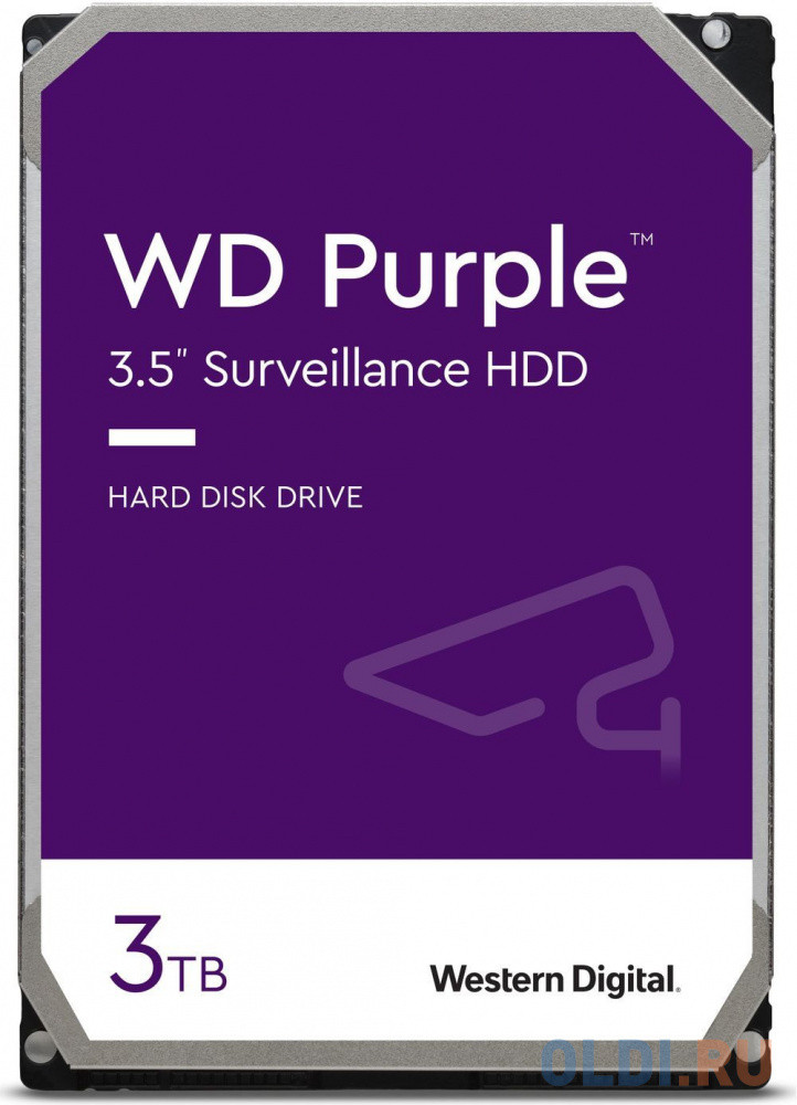 Жесткий диск WD SATA-III 3TB WD33PURZ Surveillance Purple (5400rpm) 64Mb 3.5&quot;