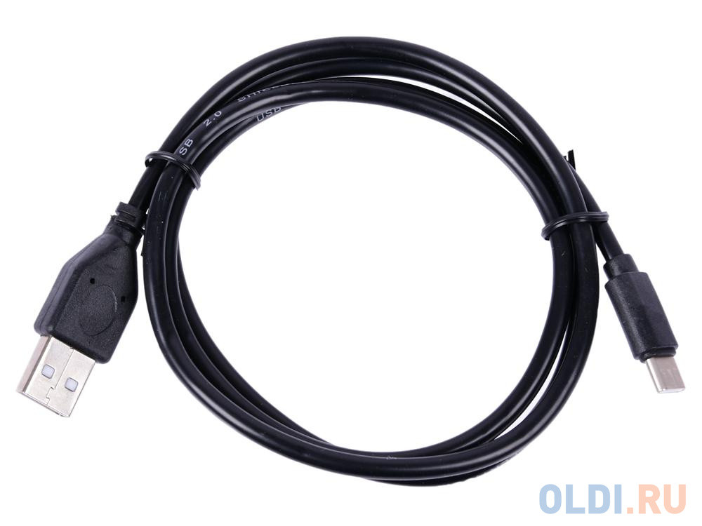 Кабель Type-C 1м Cablexpert CCP-USB2-AMCM-1M круглый черный