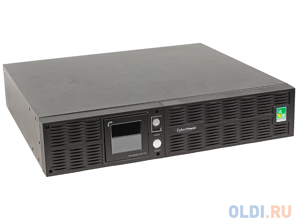 ИБП CyberPower PR1500ELCDRT2U 1500VA/1350W USB/RS-232/Dry/EPO/SNMPslot/RJ11/45 (8 IEC)
