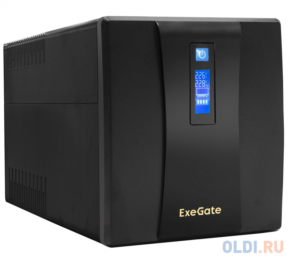 Exegate EP285494RUS ИБП ExeGate SpecialPro Smart LLB-1200.LCD.AVR.EURO.RJ.USB &lt;1200VA/750W, LCD, AVR, 4 евророзетки, RJ45/11, USB, Black&gt;