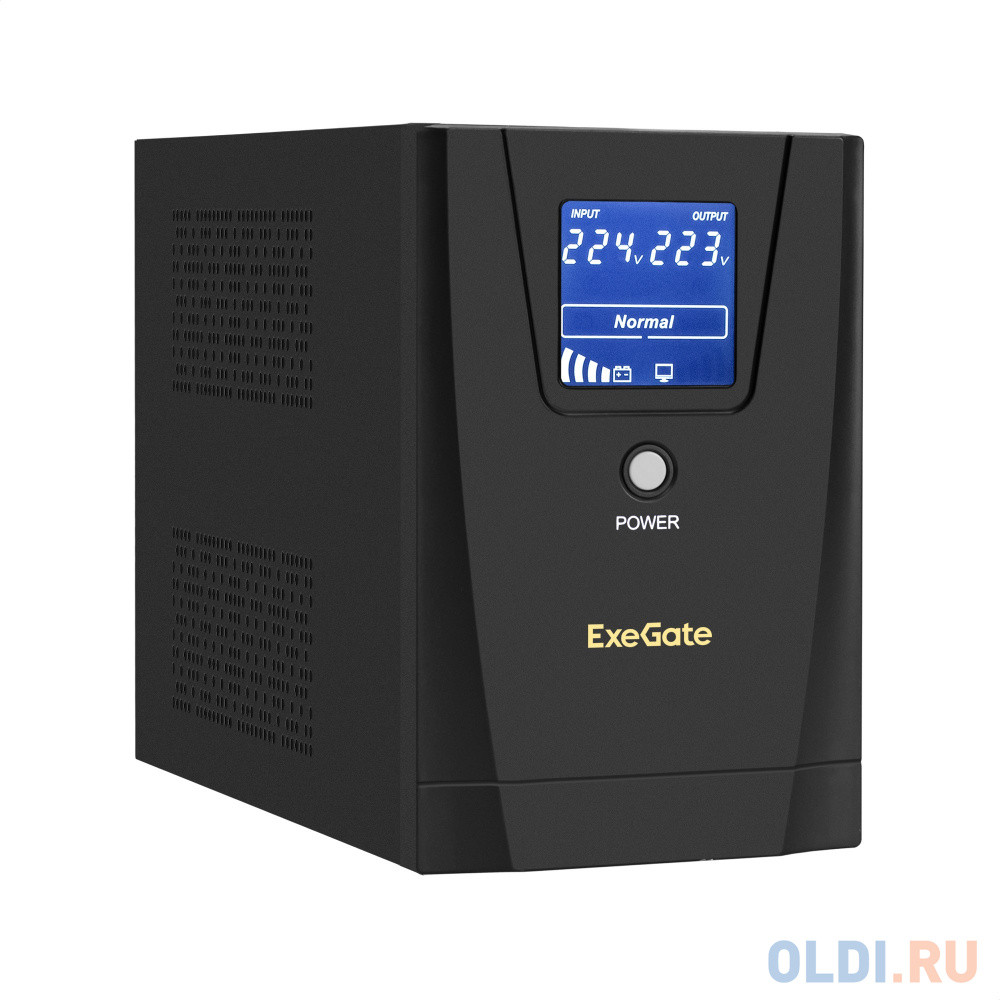 Exegate EP285492RUS ИБП ExeGate SpecialPro Smart LLB-1200.LCD.AVR.C13.RJ.USB &lt;1200VA/750W, LCD, AVR, 6*IEC-C13, RJ45/11, USB, Black&gt;
