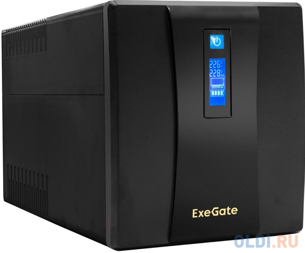 Exegate EP285495RUS ИБП ExeGate SpecialPro Smart LLB-1200.LCD.AVR.EURO.RJ &lt;1200VA/750W, LCD, AVR, 4 евророзетки, RJ45/11, Black&gt;