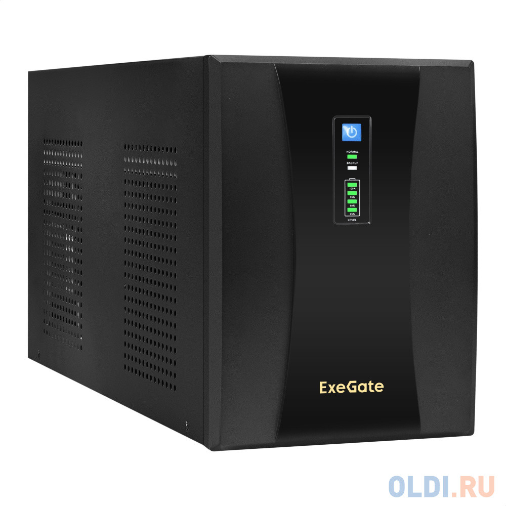 Exegate EX292614RUS ИБП ExeGate SpecialPro UNB-3000.LED.AVR.3SH.2C13.RJ.USB &lt;3000VA/1800W,LED, AVR,3*Schuko+2*C13,RJ45/11,USB, металлический корпус