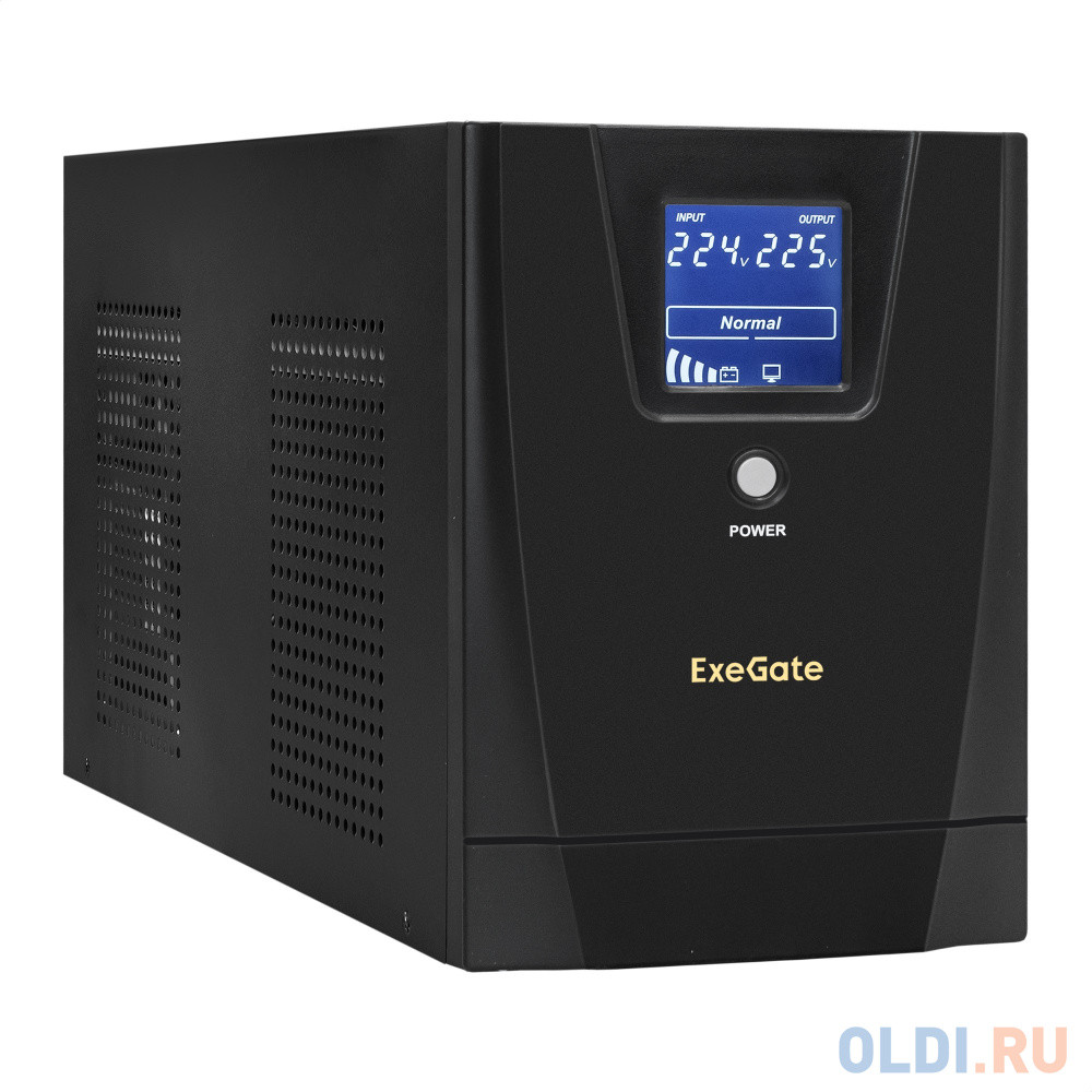 Exegate EX292636RUS ИБП ExeGate SpecialPro Smart LLB-3000.LCD.AVR.3SH.2C13.RJ.USB &lt;3000VA/1800W, LCD, AVR,3*Schuko+2*C13,RJ45/11,USB, металлический
