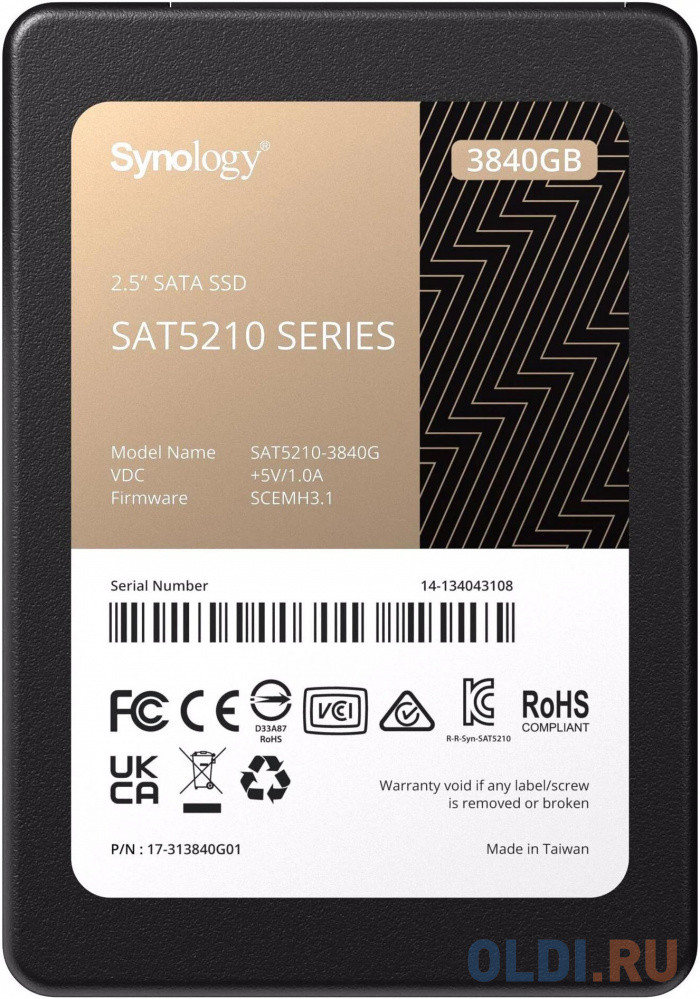 SSD жесткий диск SATA2.5&quot; 3.84TB 6GB/S SAT5210-3840G SYNOLOGY