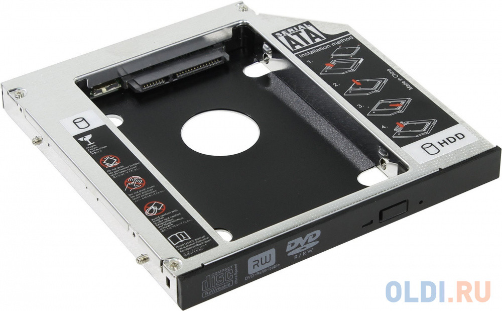 ORIENT UHD-2SC12  Шасси для 2.5” SATA HDD для установки в SATA отсек оптического привода ноутбука 12.7 мм