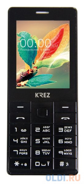 Мобильный телефон KREZ PL202B DUO черный 2.4&quot;