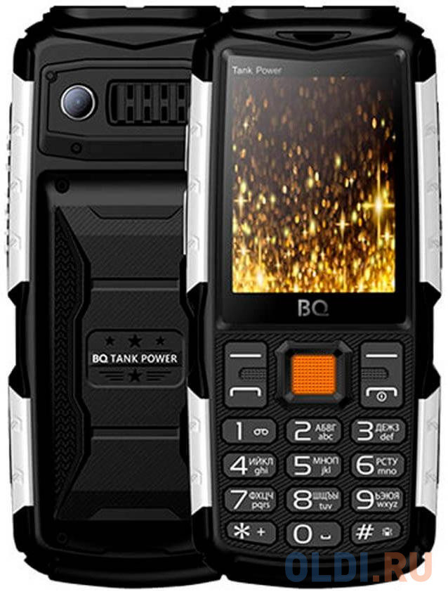 Мобильный телефон BQ 2430 Tank Power черный серебристый 2.4&quot; 32 Мб