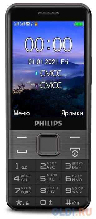Мобильный телефон Philips E590 Xenium 64Mb черный моноблок 2Sim 3.2&quot; 240x320 2Mpix GSM900/1800 GSM1900 MP3 microSD