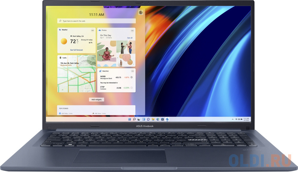Ноутбук ASUS VivoBook 17 M1702QA-AU081 17.3&quot; 1920x1080 AMD Ryzen 5-5600H SSD 512 Gb 16Gb Bluetooth 5.0 WiFi (802.11 b/g/n/ac/ax) AMD Radeon Graph