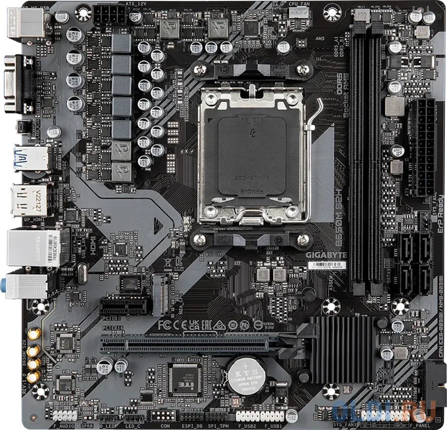 Материнская плата Gigabyte B650M S2H SocketAM5 AMD B650 mATX AC`97 8ch(7.1) GbLAN RAID+VGA+HDMI+DP