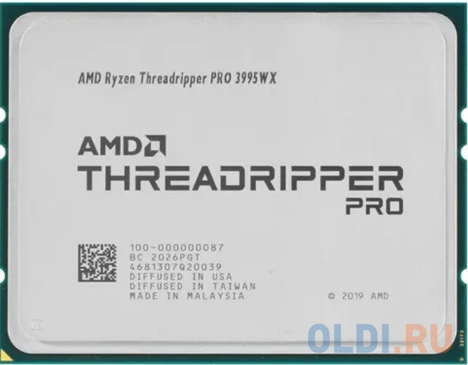 RYZEN Threadripper PRO 3995WX OEM (Castle Peak, 7nm, C64/T128, Base 2,70GHz, Turbo 4,20GHz, Without Graphics, L3 256Mb, TDP 280W, w/o cooler, sWRX8 (4