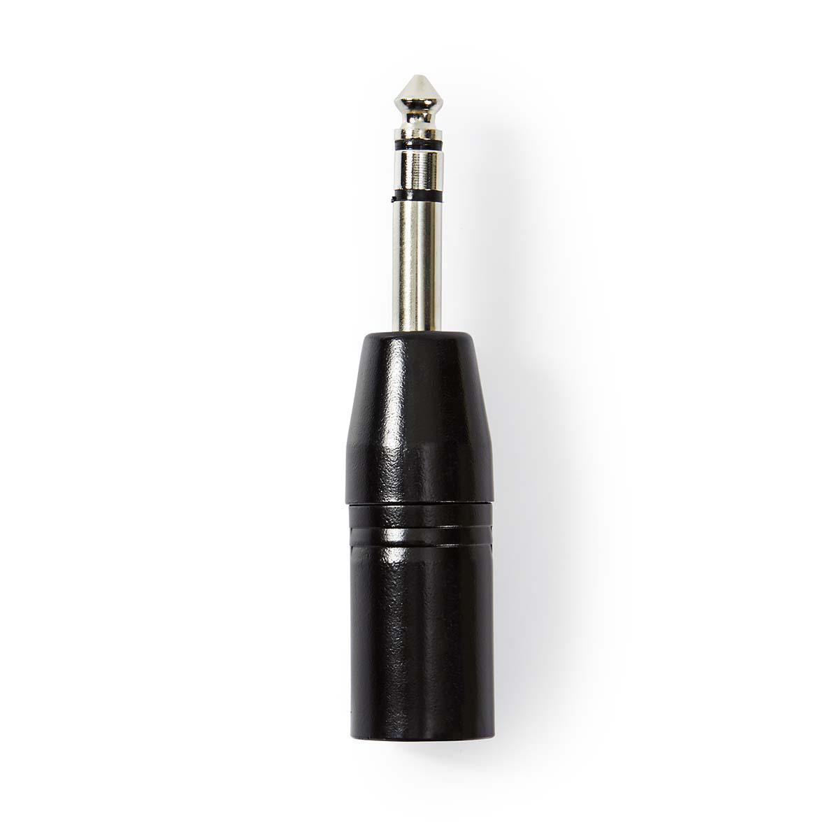 XLR-Adapter Stereo | XLR 3-pins male - 6,35 mm male | Zwart