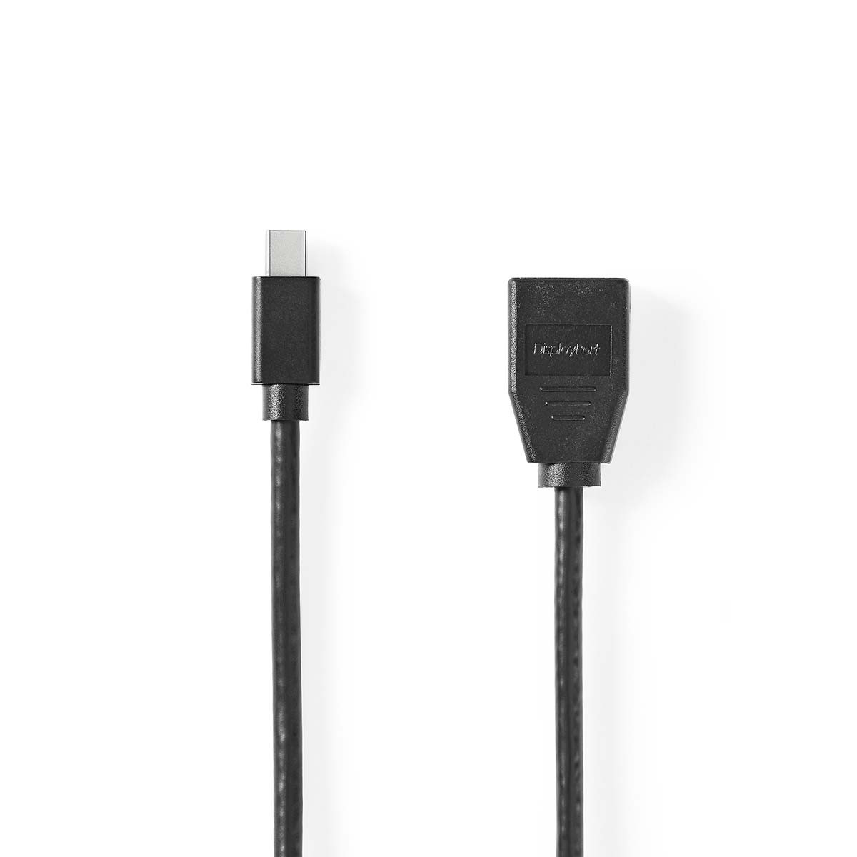 Mini-DisplayPort - DisplayPort-Kabel | Mini-DisplayPort Male - DisplayPort Female | 0,2 m | Zwart