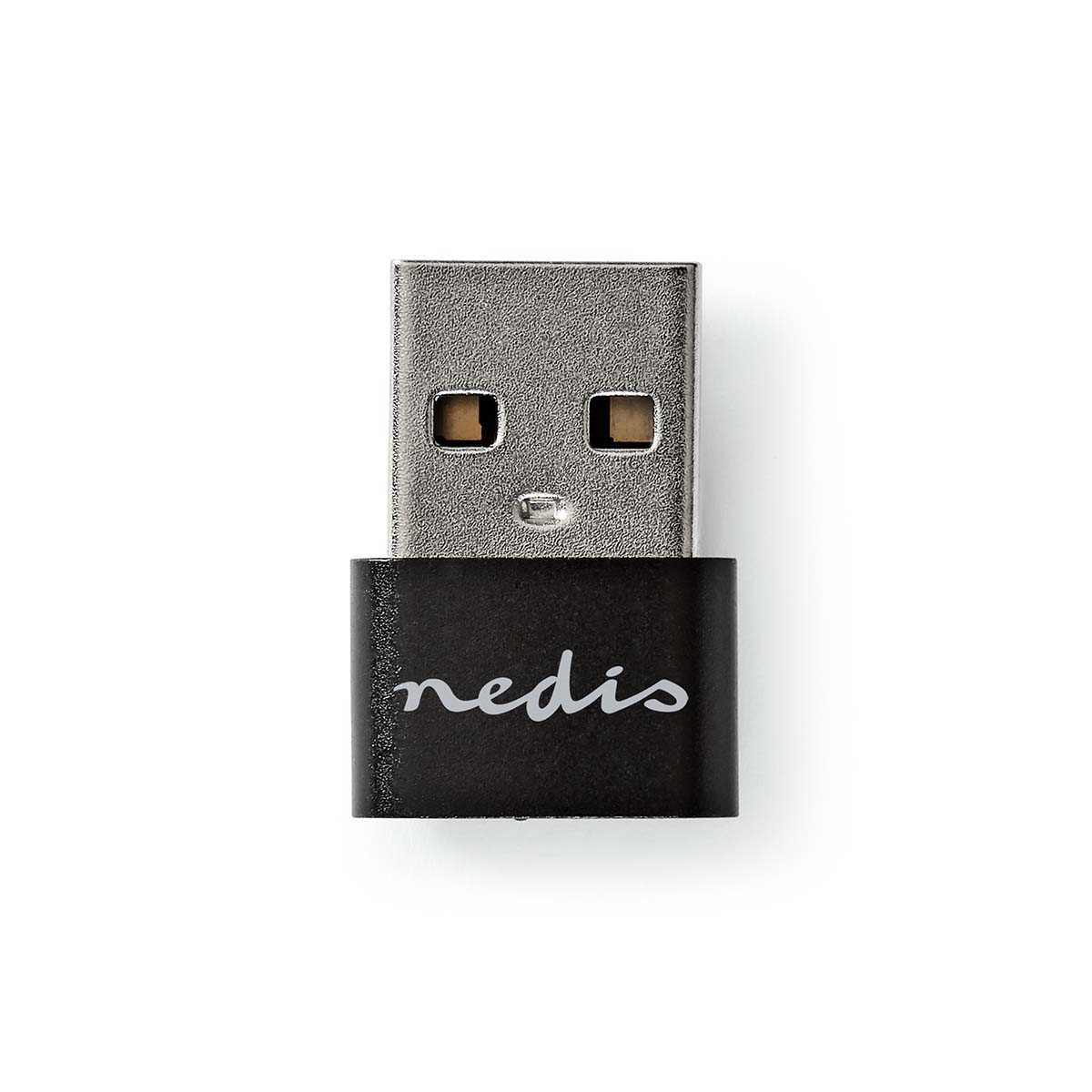 USB-Adapter | USB 2.0 | USB Type-A | USB Type-C Female | Vernikkeld | Recht | Metaal | Zwart | Envelop