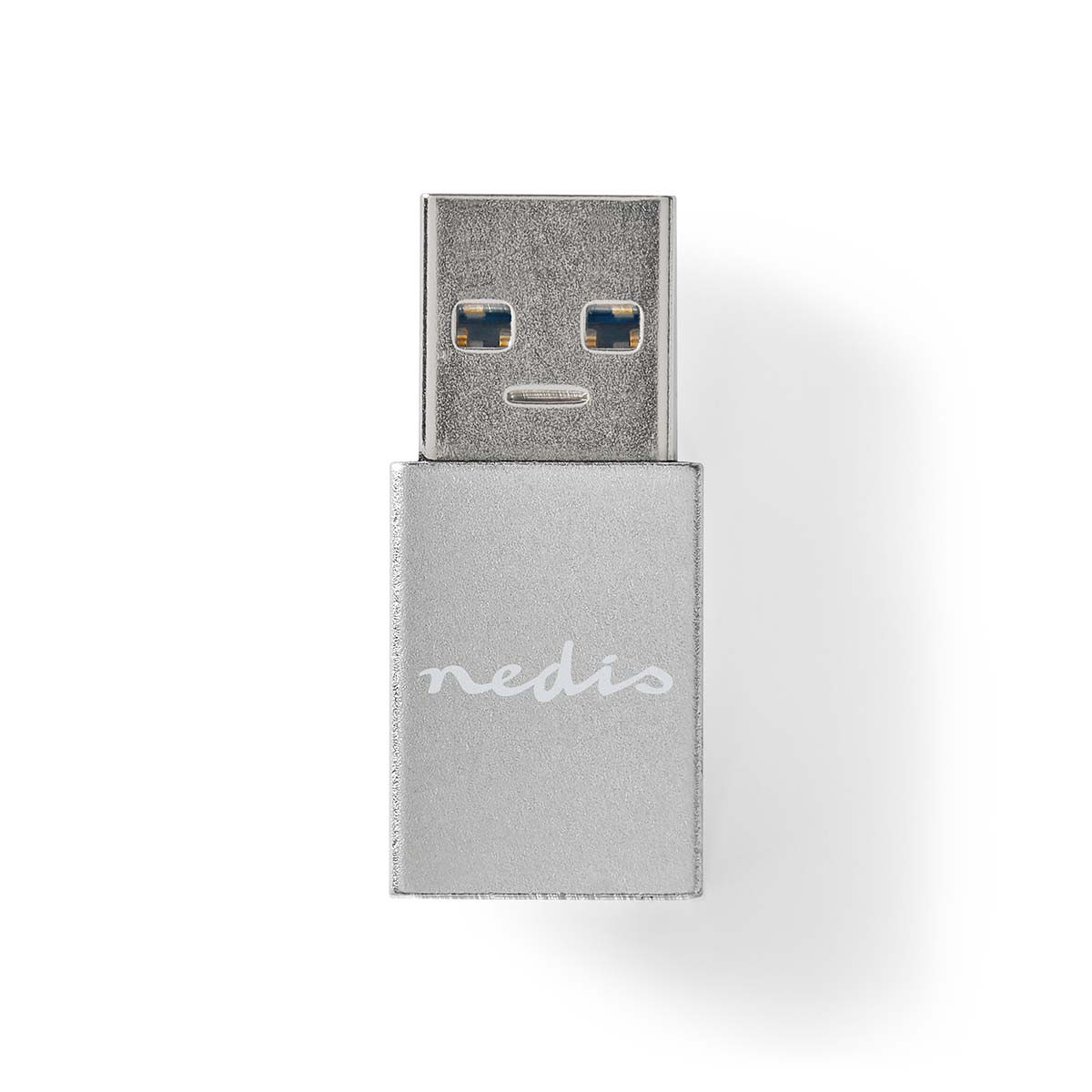 USB-Adapter | USB 3.2 Gen 1 | USB-A Male | USB Type-C Female | Vernikkeld | Recht | Aluminium | Zilver | Cover Window Box