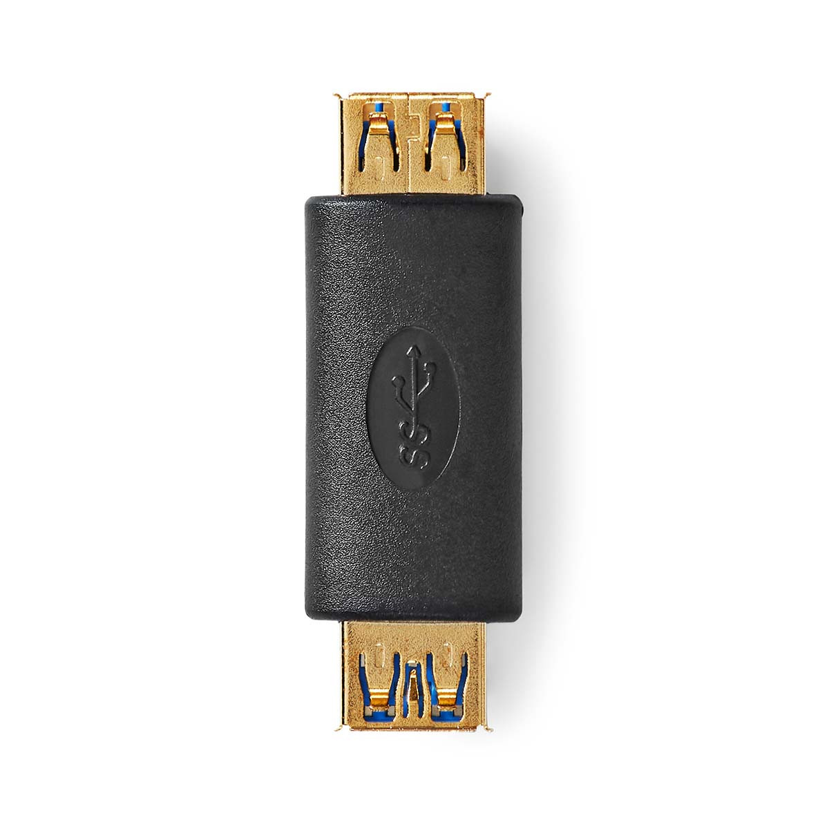 USB-Adapter | USB 3.2 Gen 1 | USB-A Female | USB-A Female | 5 Gbps | Verguld | Antraciet