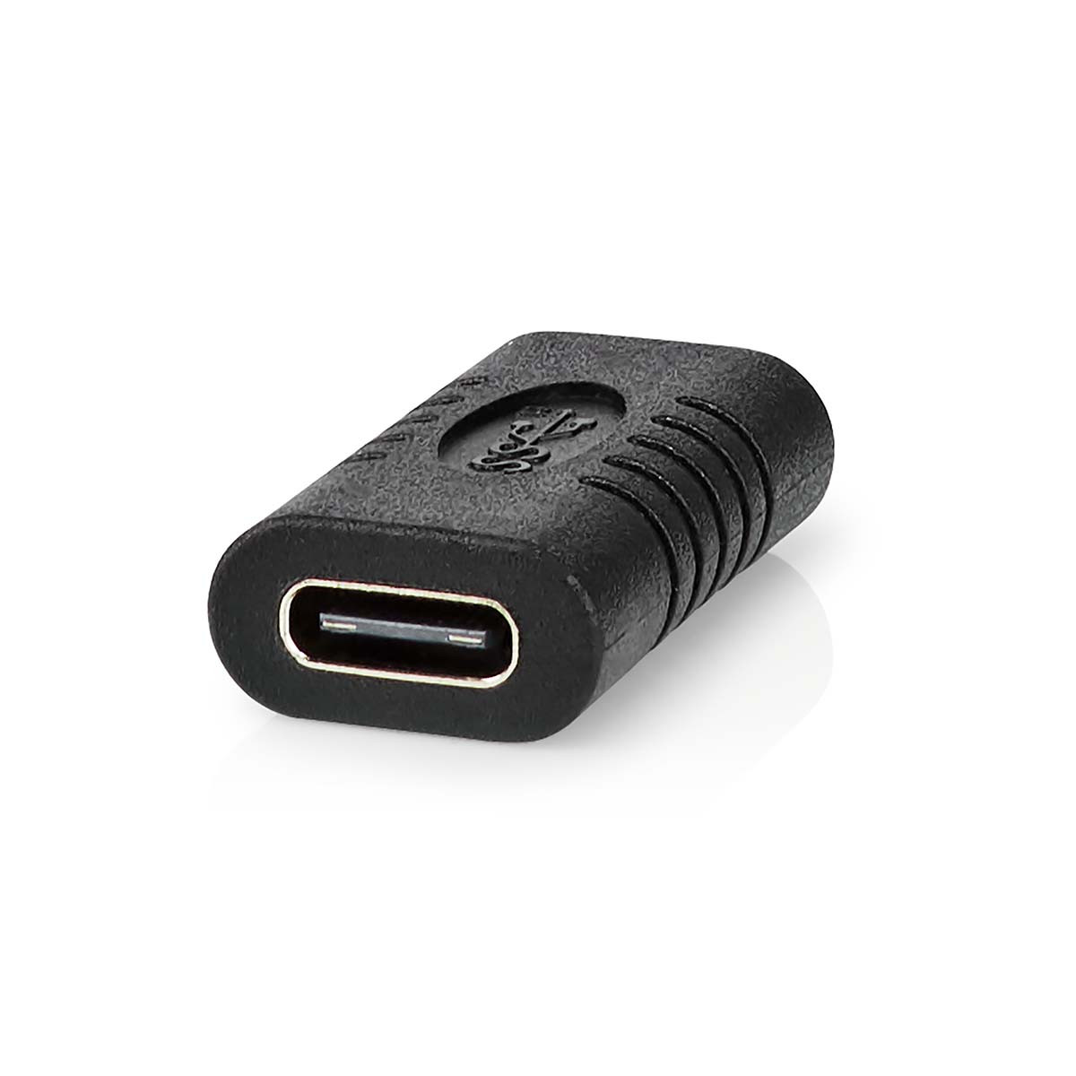 USB-Adapter | USB 3.2 Gen 2 | USB-C Female | USB-C Female | 10 Gbps | Vernikkeld | Zwart | Polybag