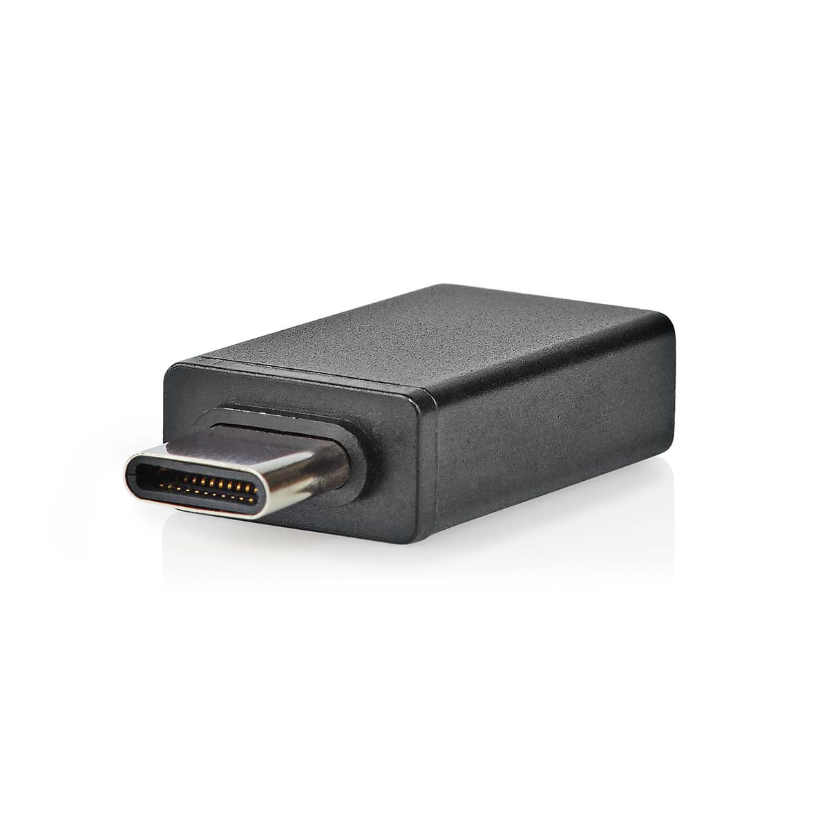 USB-Adapter | USB 3.2 Gen 1 | USB-C Male | USB-A Female | 5 Gbps | OTG | Vernikkeld | Zwart | Envelop