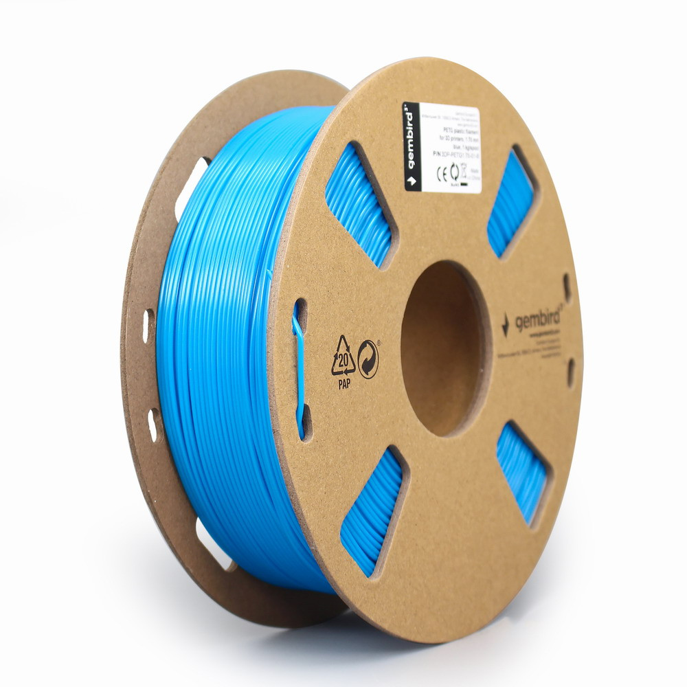 PETG plastic filament voor 3D printers, 1.75 mm diameter, blauw