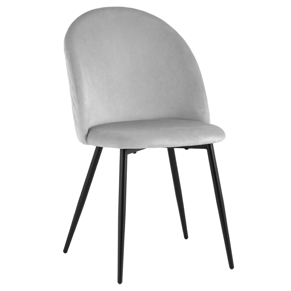 Мягкий стул в сером велюре Miruna Chair