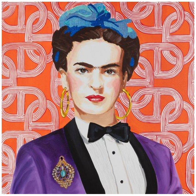Картина Frida in Purple Power Suit with Herm&#232;s Wallpaper