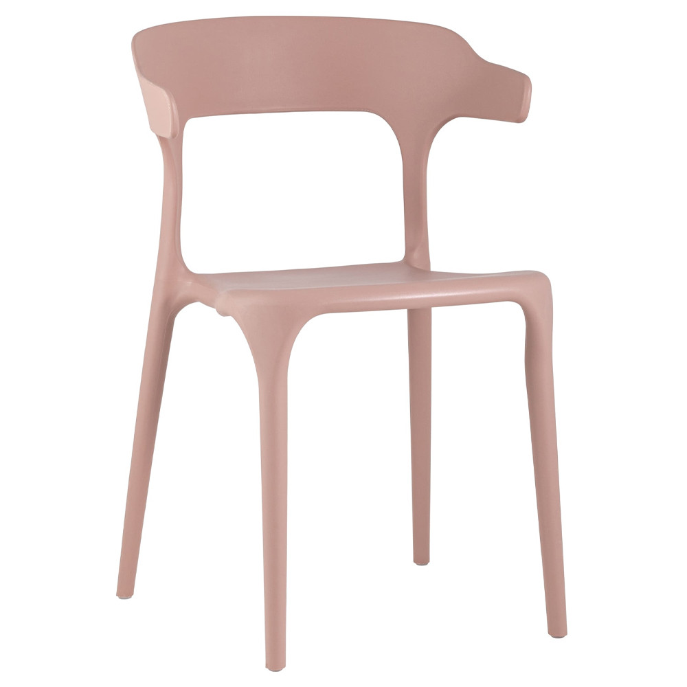 Пыльно-розовый стул из прочного PP-пластика JORIS