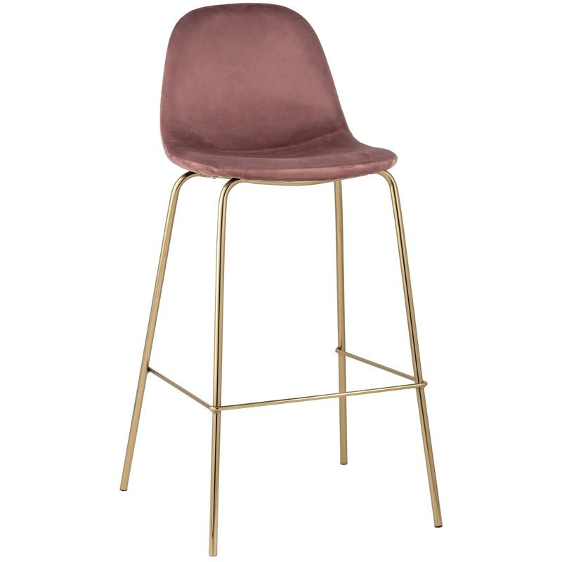 Барный Стул Archie Chair Пыльно-Розовый Велюр