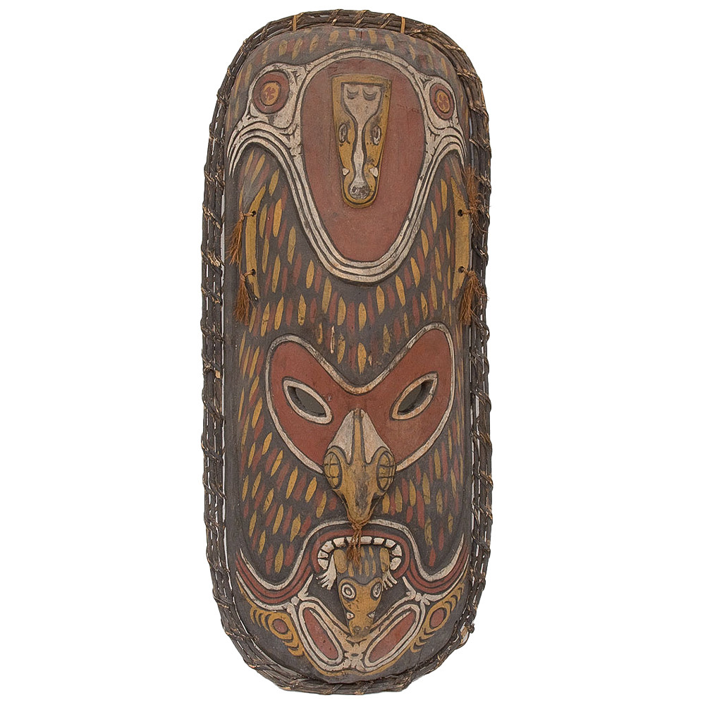 Деревянная расписная маска ручной работы Great Papuan Mask
