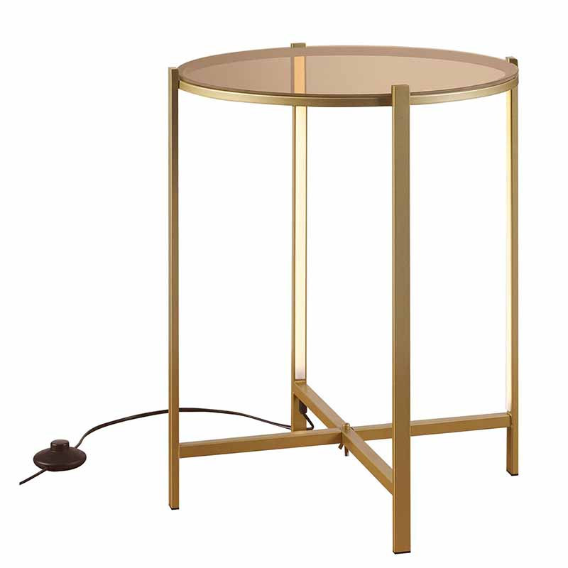 Приставной стол Galia Side Table Bronze LED