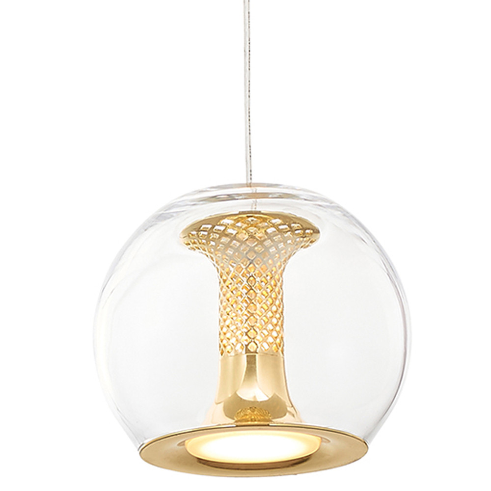 Подвесной светильник со стеклянным плафоном Inner Gleam Globe gold