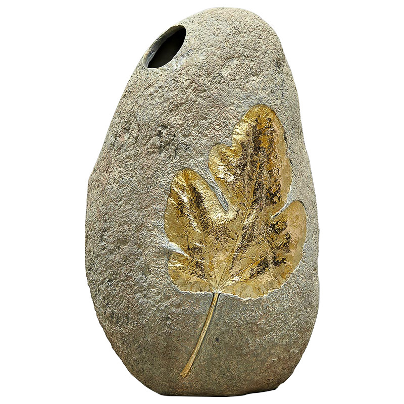 Ваза Golden Stone Leaf Vase имитация камня