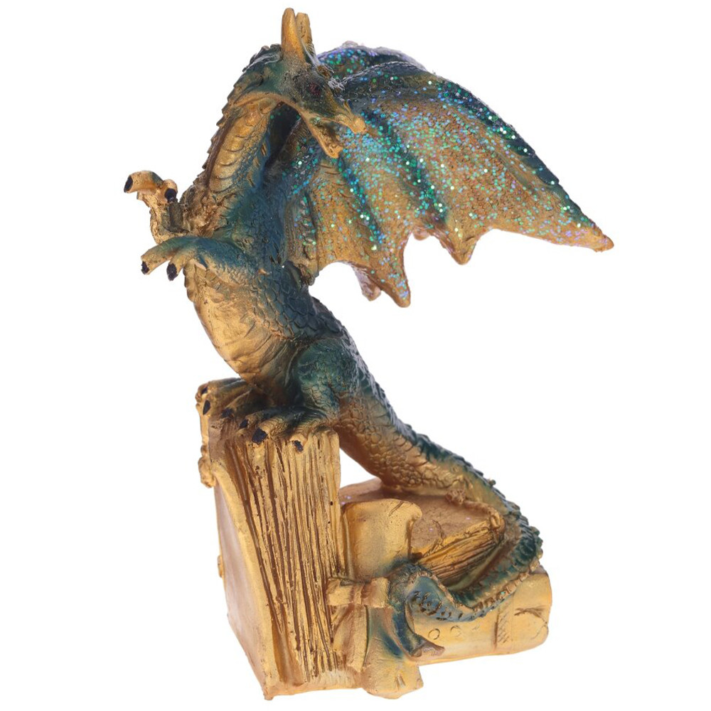 Декоративная статуэтка Дракон Multicolor Gold Dragon Treasure Keeper Statuette