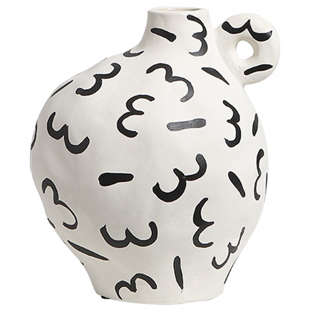 Декоративная ваза White Doodle Vase S