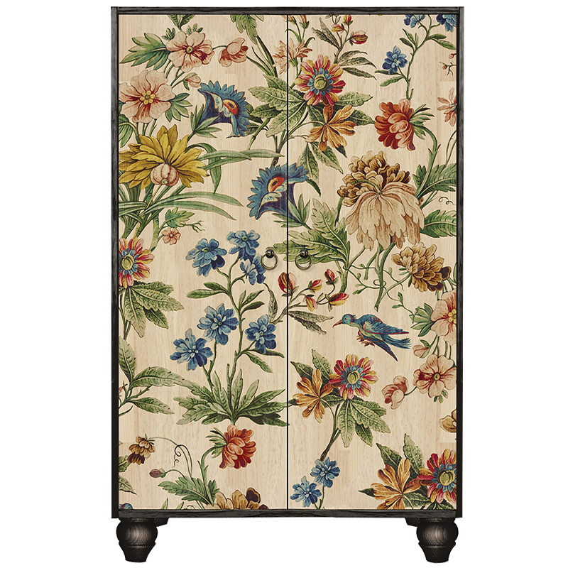Шкаф с цветочным изображением на дверцах Floral Print Cabinet