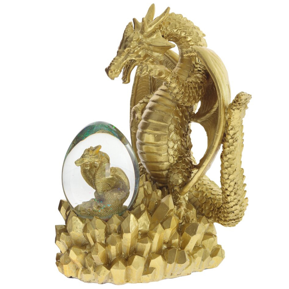 Декоративная статуэтка Дракон Dragon Glass Egg Gold