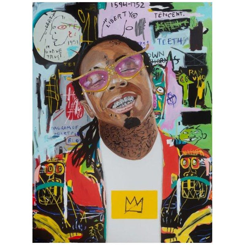 Картина King Weezy with Basquiat Jacket and Background