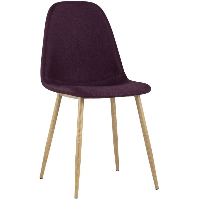 Стул Archie Chair Ткань Рогожка Фиолетовый цвет