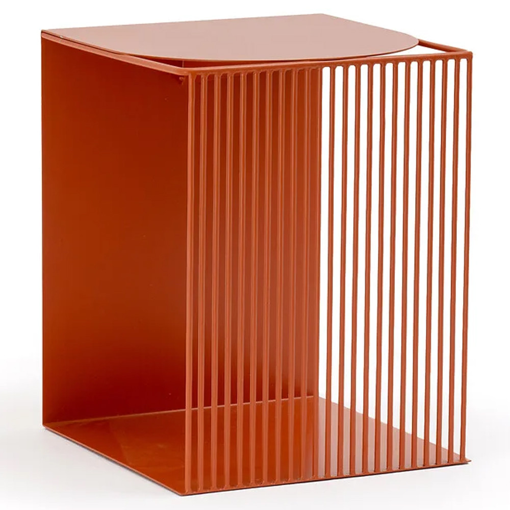 Оранжевый приставной стол из металла Lattice