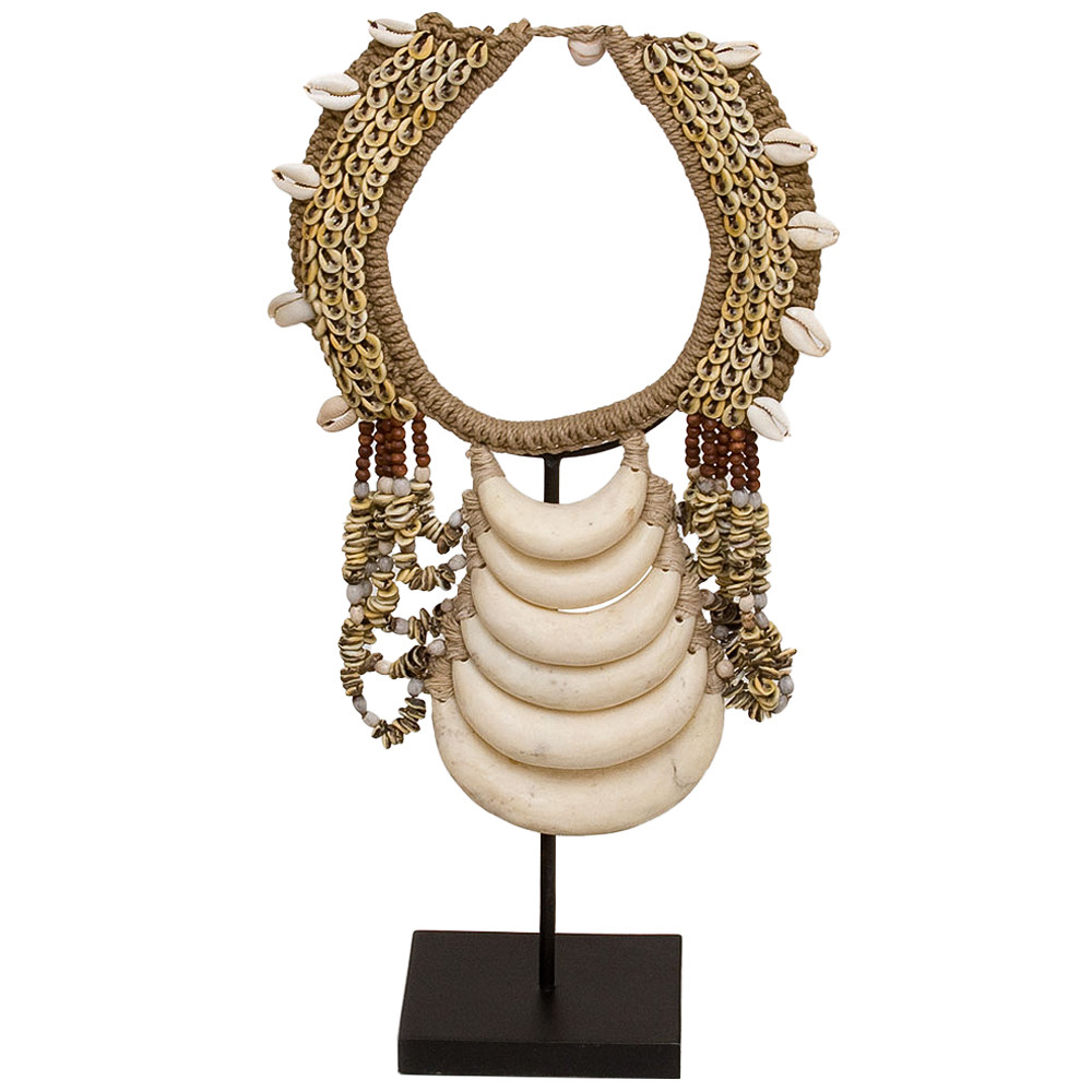 Ожерелье из ракушек на подставке Ethnic Beige Shells Necklace